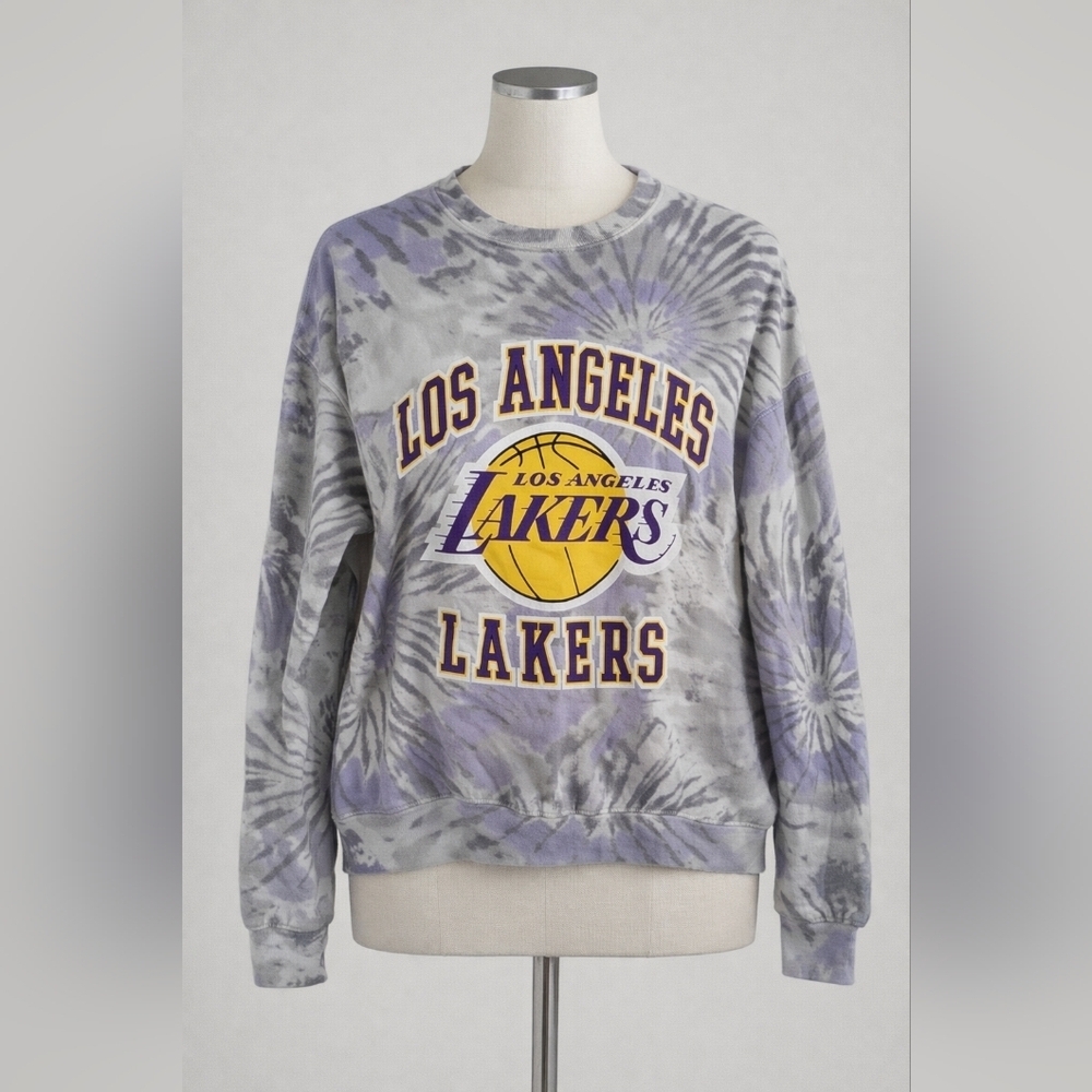 Los Angeles Lakers Tie Dye Sweatshirt XXL | Hybrid NBA Graphic Pullover